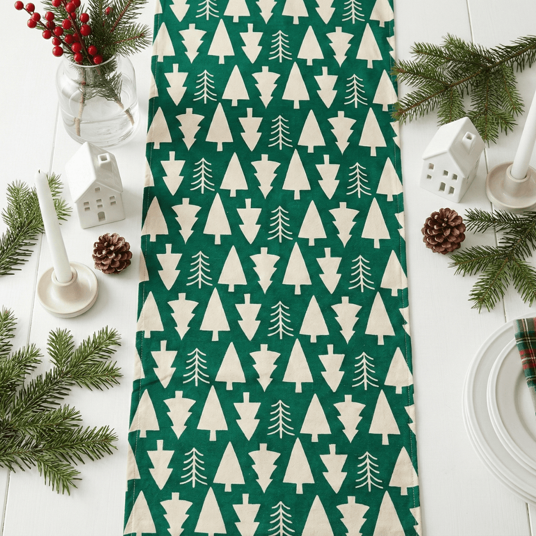 Christmas Tree Print Table Runner | SHOBITAM