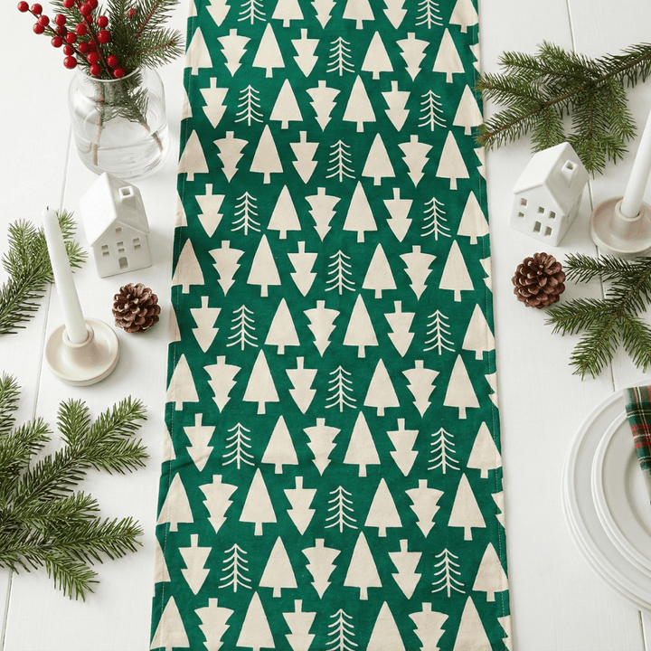 Christmas Tree Print Table Runner | SHOBITAM