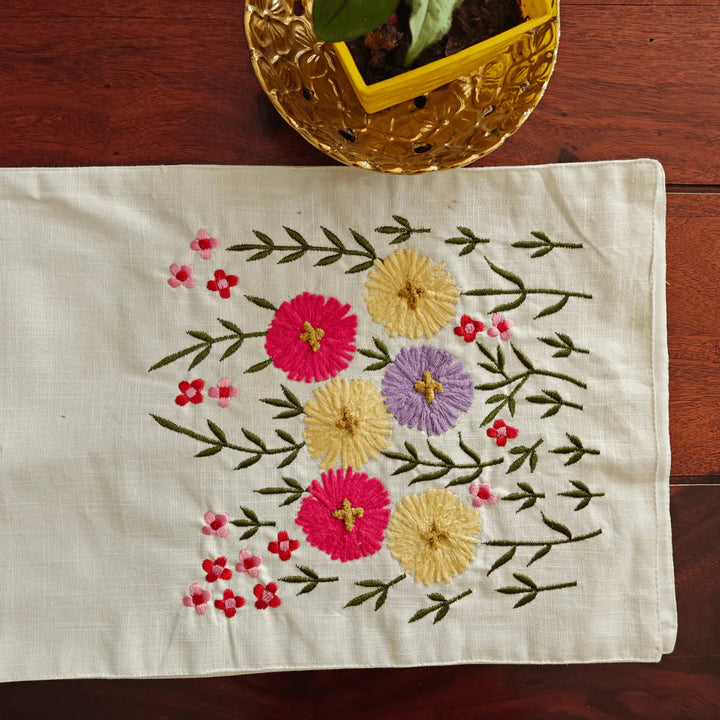 Flora Embroidered Table Runner – 72" x 12"