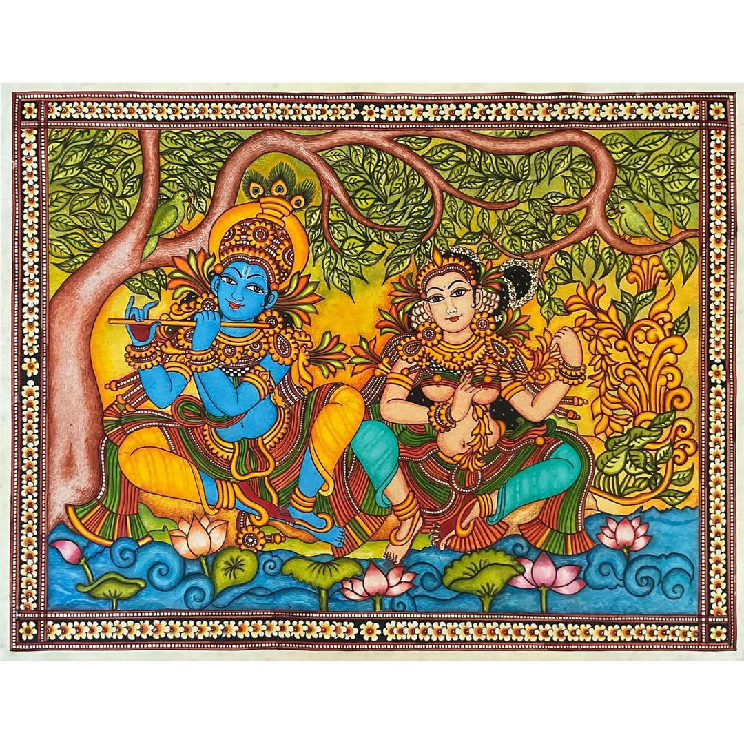 MURAL PAINTING RADHA KRISHNA 28*36 | SHOBITAM