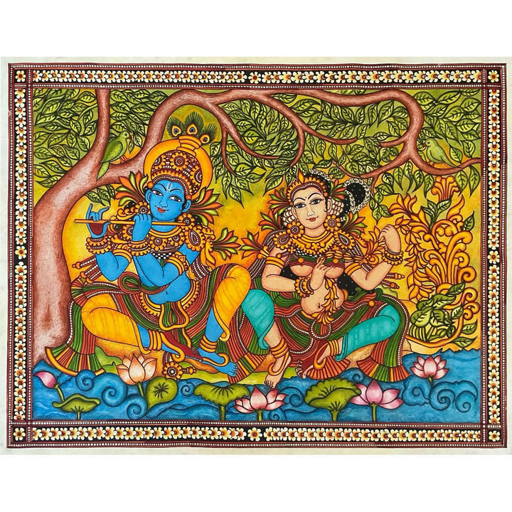 MURAL PAINTING RADHA KRISHNA 28*36 | SHOBITAM