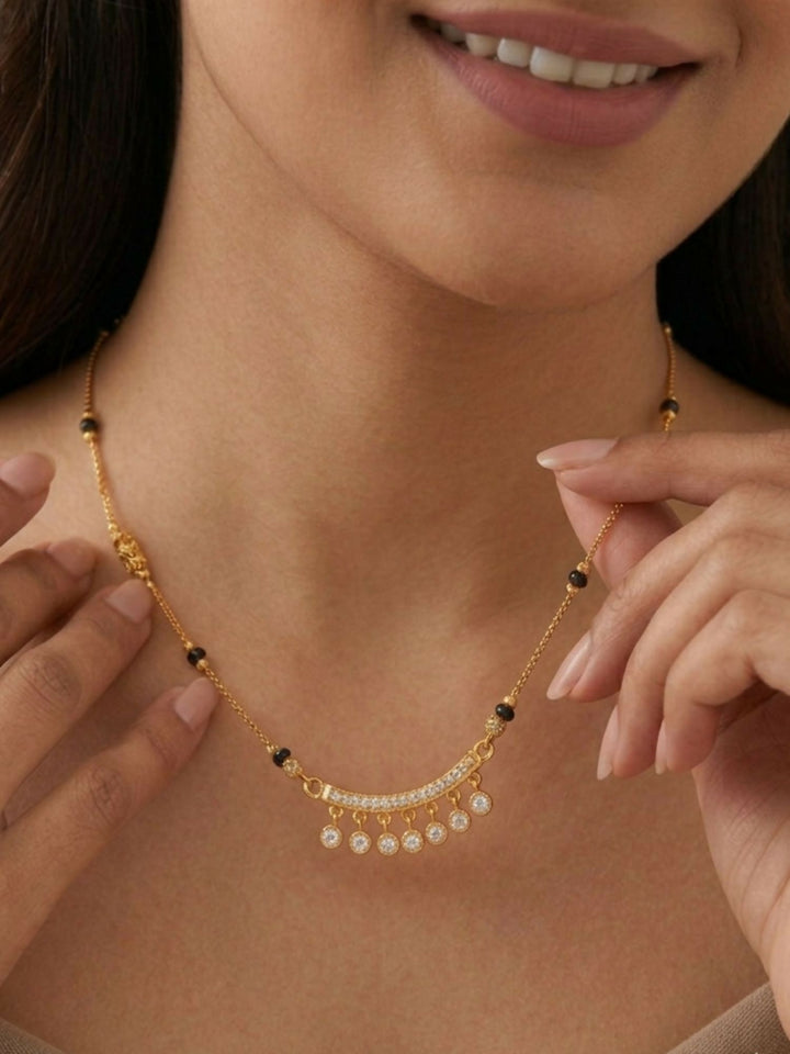 High Quality Fancy Gold Plated Mangalsutra | SHOBITAM