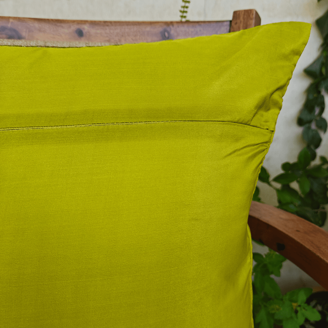 Hariyali Cushion Cover, 16" x 16", Pack of 1 | SHOBITAM