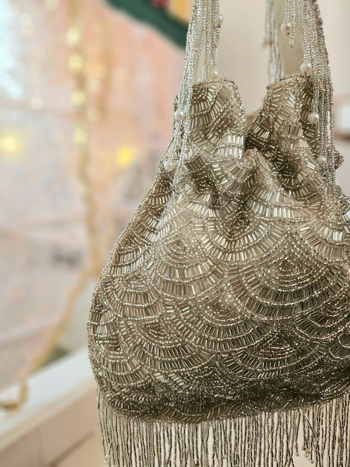 Glitter Silver Potli