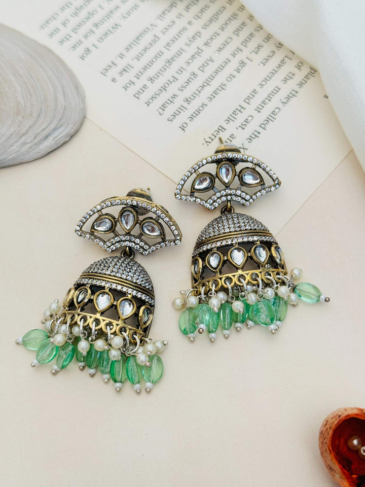 Traditional Polki Beaded Long Necklace Set – Royal Ethnic Glam | SHOBITAM