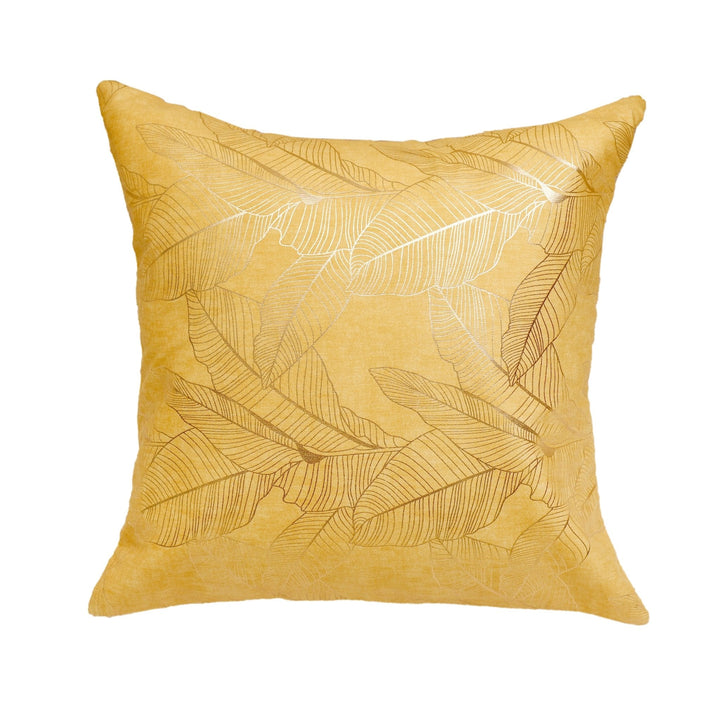 Mirage of Golden Leaves Luxury Cushion Covers - 16" x 16", Pack of 3 Colors | SHOBITAM
