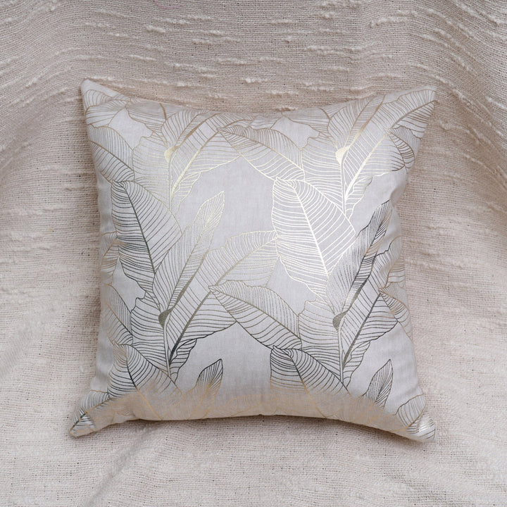 Golden Leaves Sand Cushion Cover, 16" x 16", Pack of 2