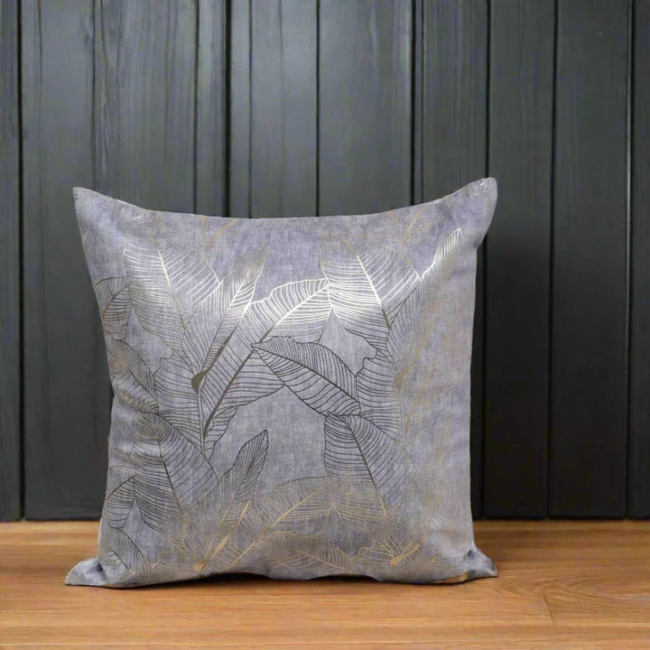 Golden Leaves Smoke Cushion Covers, 16" x 16", Pack of 2