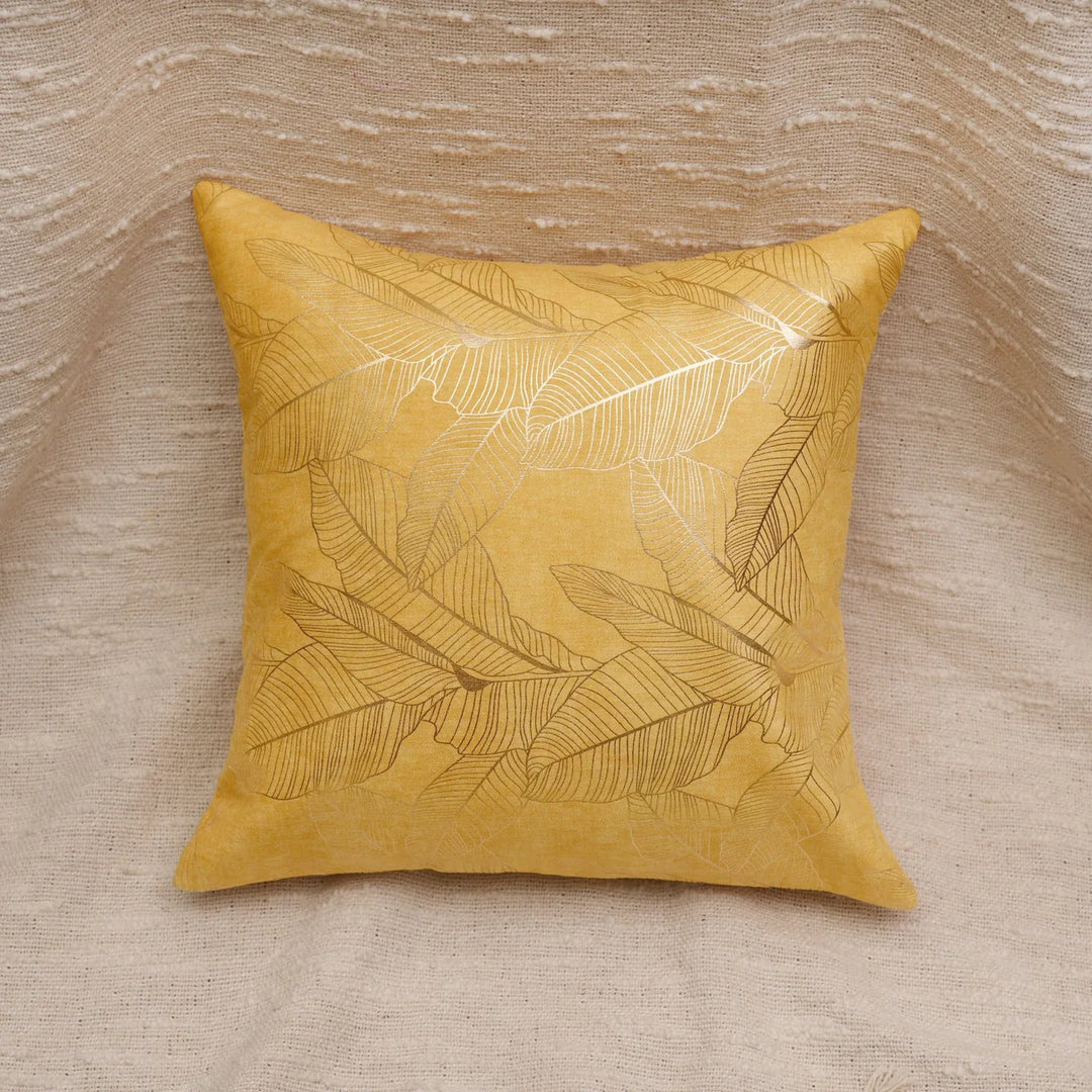 Golden Leaves Sunshine Cushion Covers, 16" x 16", Pack of 2