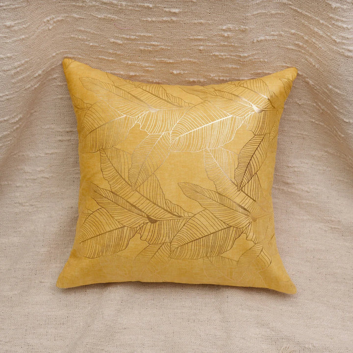 Golden Leaves Sunshine Cushion Covers, 16" x 16", Pack of 2