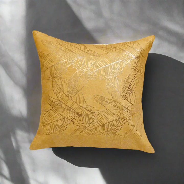 Golden Leaves Sunshine Cushion Covers, 16" x 16", Pack of 2