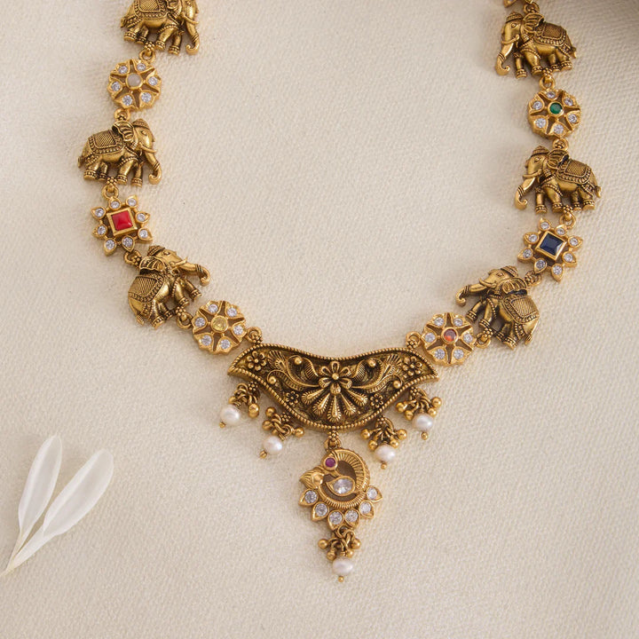92.5 Silver, Gold Plated Misra Mangalam Tali Necklace