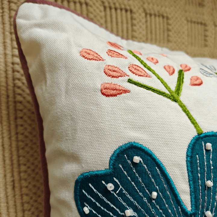 Gulmukh Embroidered Cushion Cover | SHOBITAM