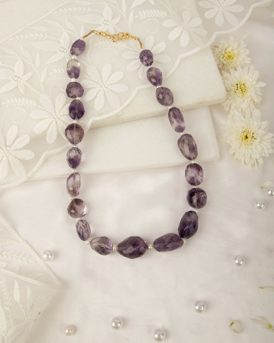 The Signature Amethyst Mala, Dark Lavender edition | SHOBITAM
