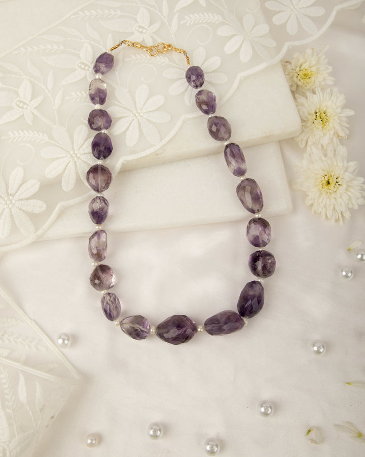 The Signature Amethyst Mala, Dark Lavender edition | SHOBITAM