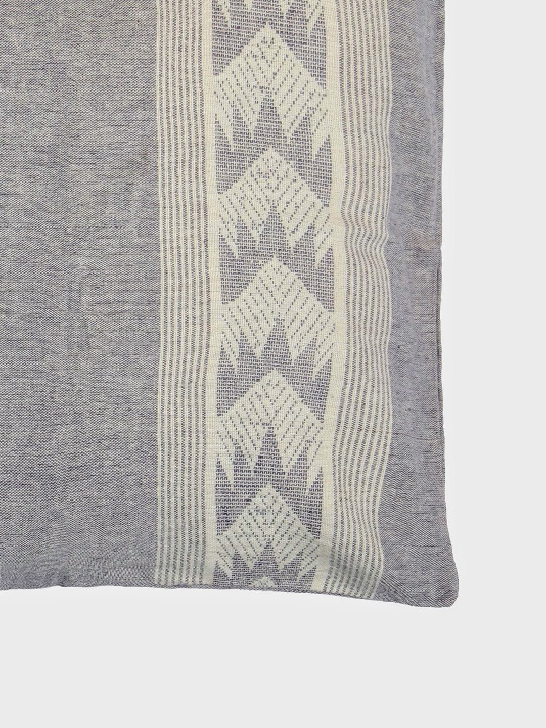 Ivory Grey Cotton Cushion Cover - Pack of 1 | SHOBITAM