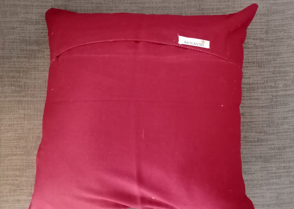 Maroon White Kantha Cushion Cover - Pack of 2 | SHOBITAM