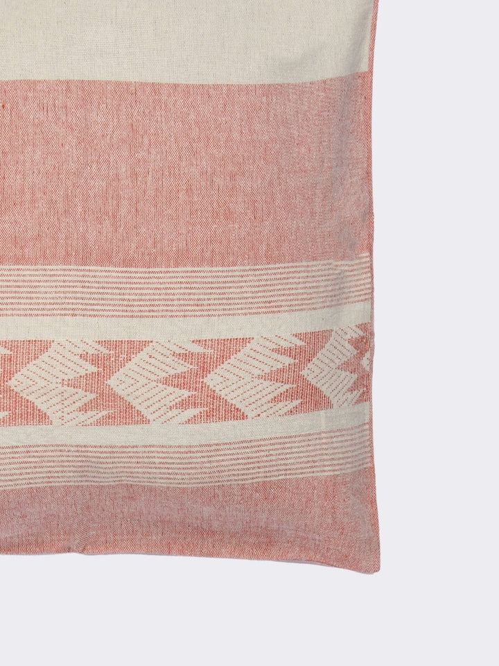 Pink Chevron Cotton Sofa Cushion Cover - Pack of 1 | SHOBITAM