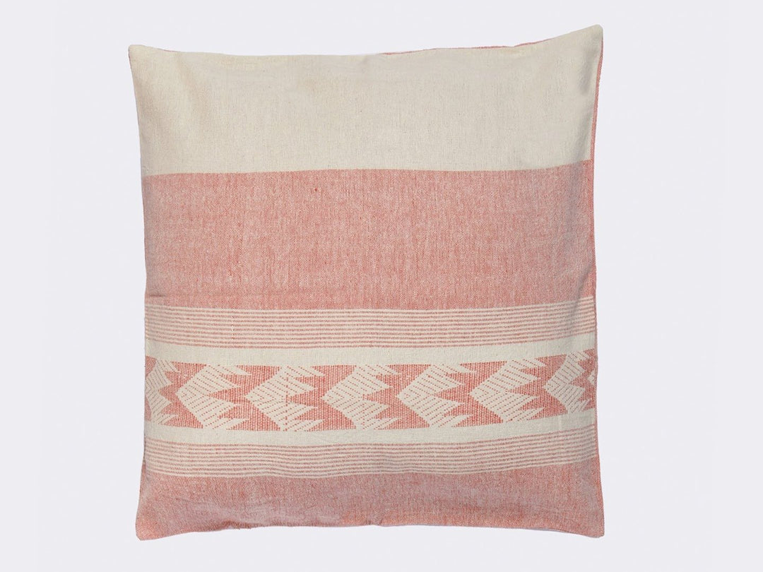 Pink Chevron Cotton Sofa Cushion Cover - Pack of 1 | SHOBITAM