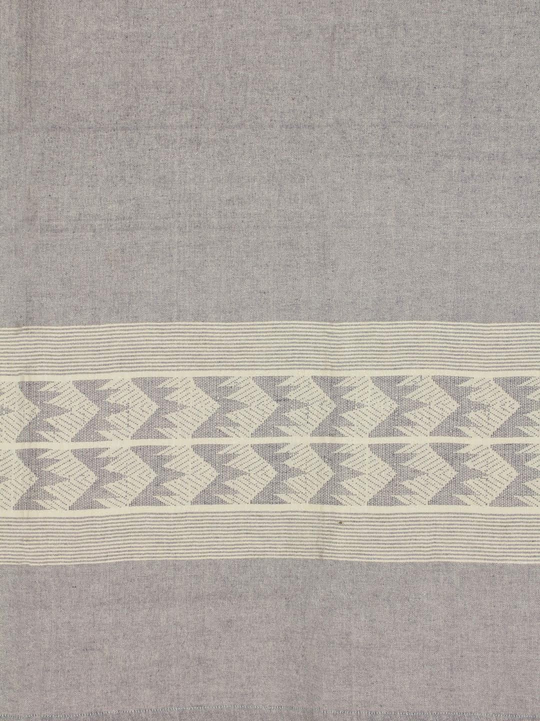 Ivory Grey Cotton Rod Pocket Curtain- Single Panel | SHOBITAM