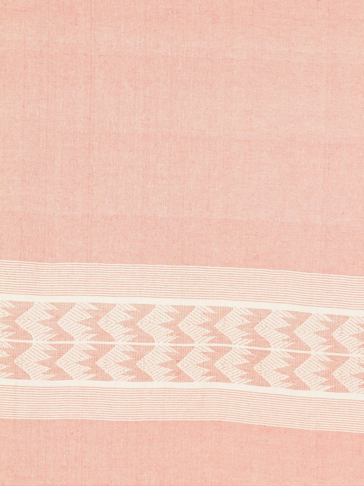Ivory Pink Cotton Rod Pocket Curtain- Single Panel | SHOBITAM