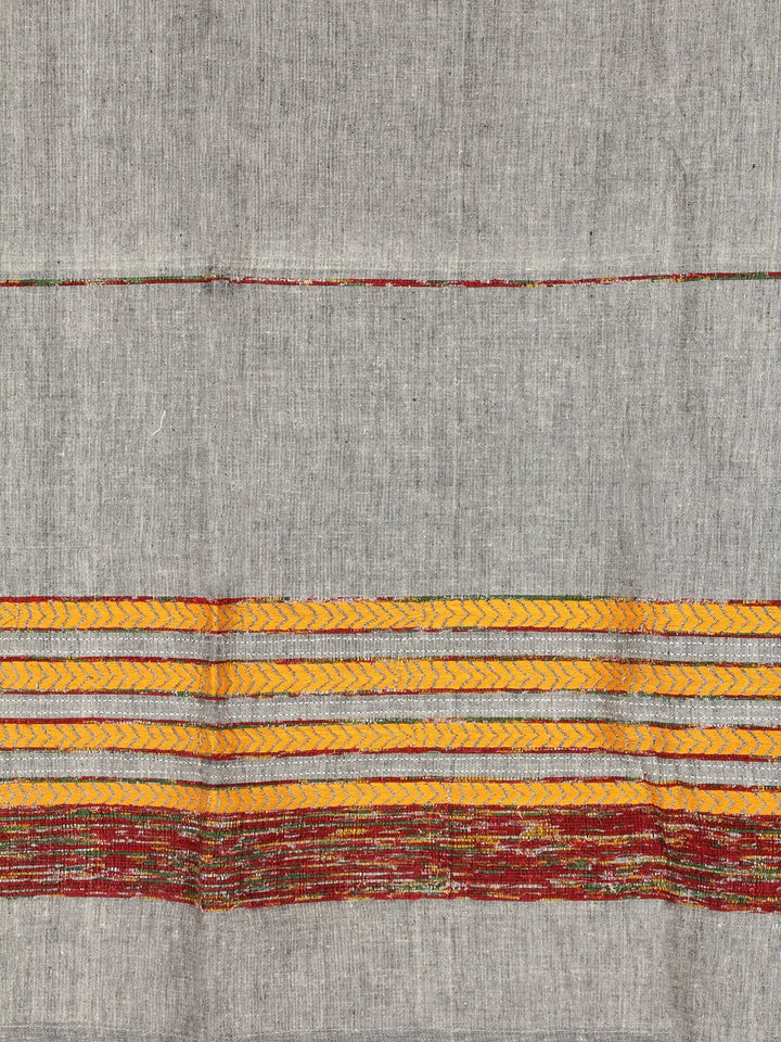 Grey Khesh Kantha Cotton Window Curtain- Single Panel | SHOBITAM