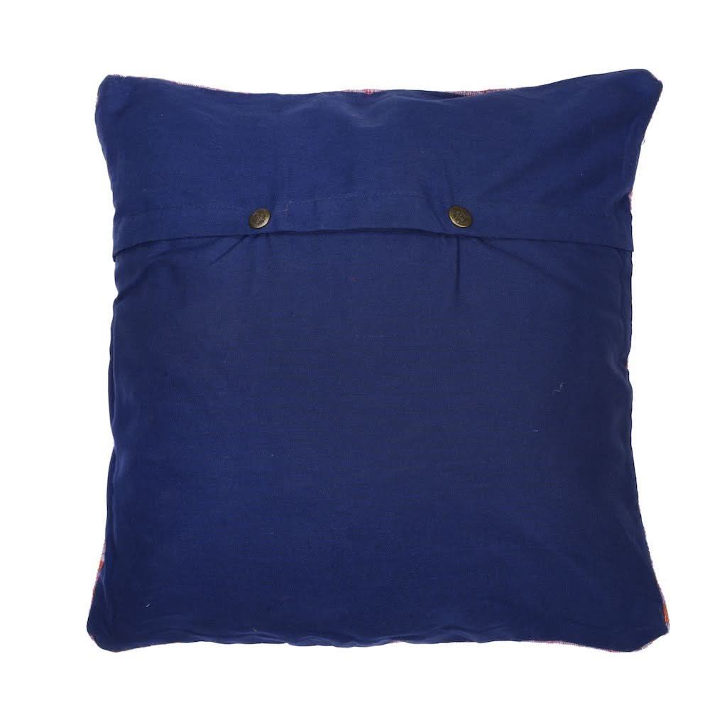 Reddish Navy Khesh Cotton Cushion Covers- Pack of 1 | SHOBITAM