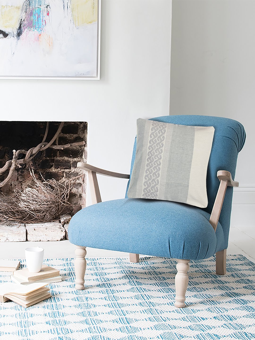 Sea Green Cotton Cushion Covers - Pack of 1 | SHOBITAM