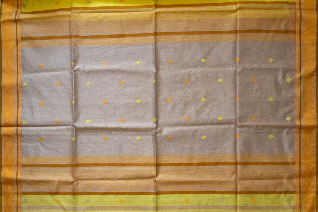 Handwoven Maheshwari Silk Cotton Saree Inner Light | SHOBITAM