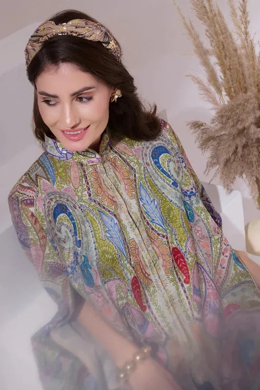 Tapasi Pashmina Blended Embroidery Cape | SHOBITAM