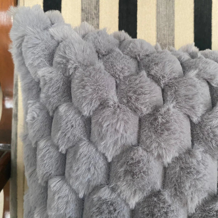 Honeycomb Cushion Covers, Grey Color, 16" x 16", Pack of 2