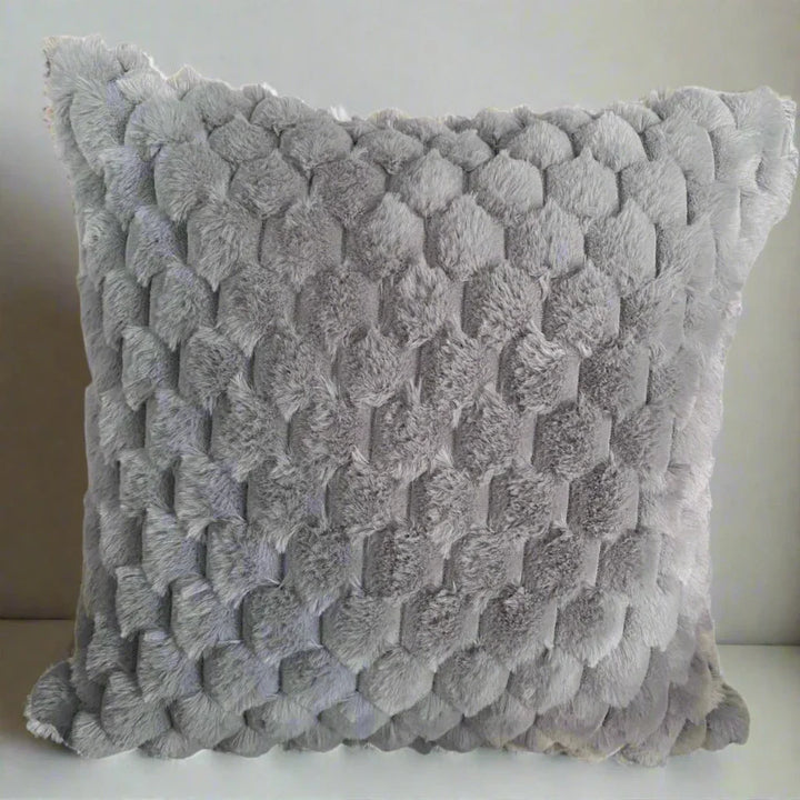 Honeycomb Cushion Covers, Grey Color, 16" x 16", Pack of 2