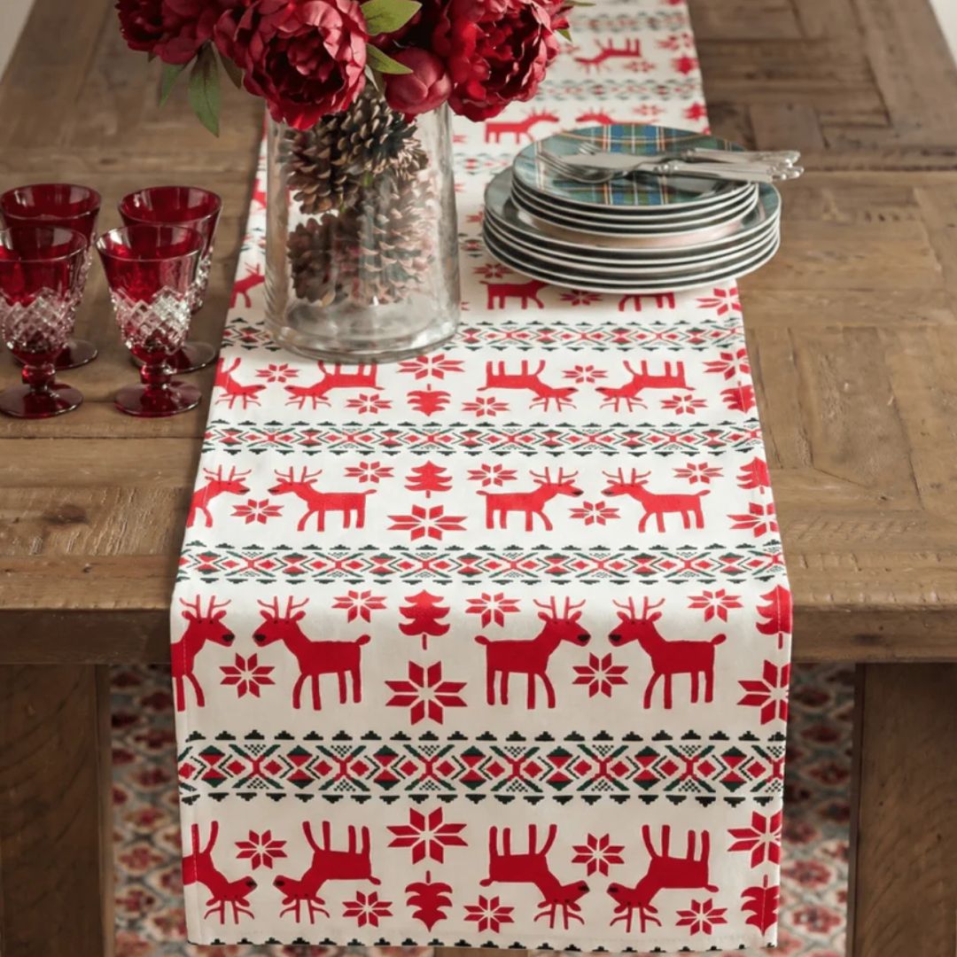 Jolly Christmas Print Table Runner | SHOBITAM