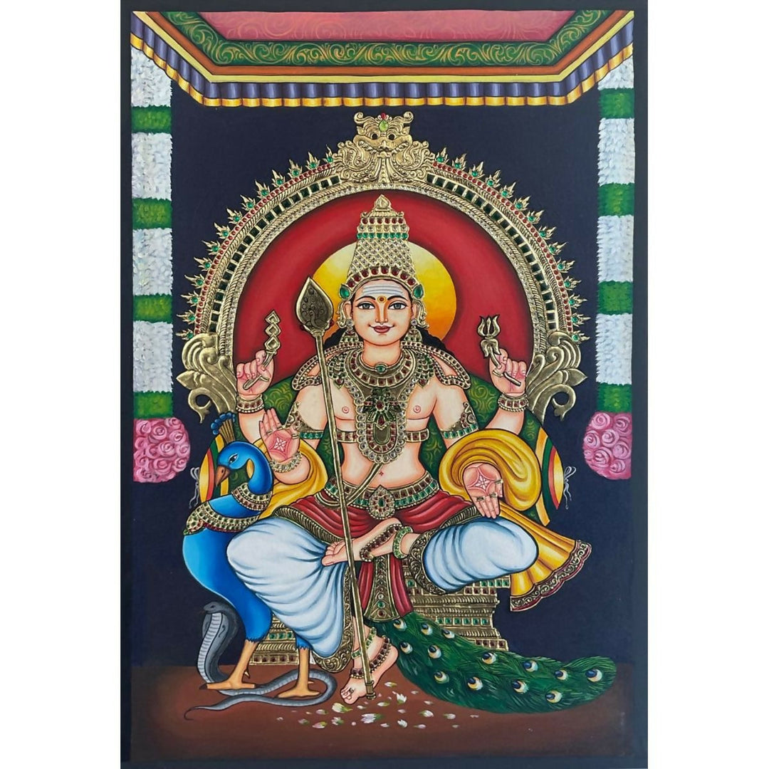 TANJORE PAINTING MURUGAN 36*24 | SHOBITAM