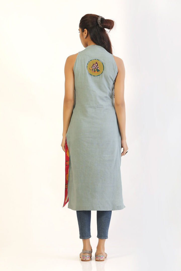 Ice Blue Kurti | SHOBITAM
