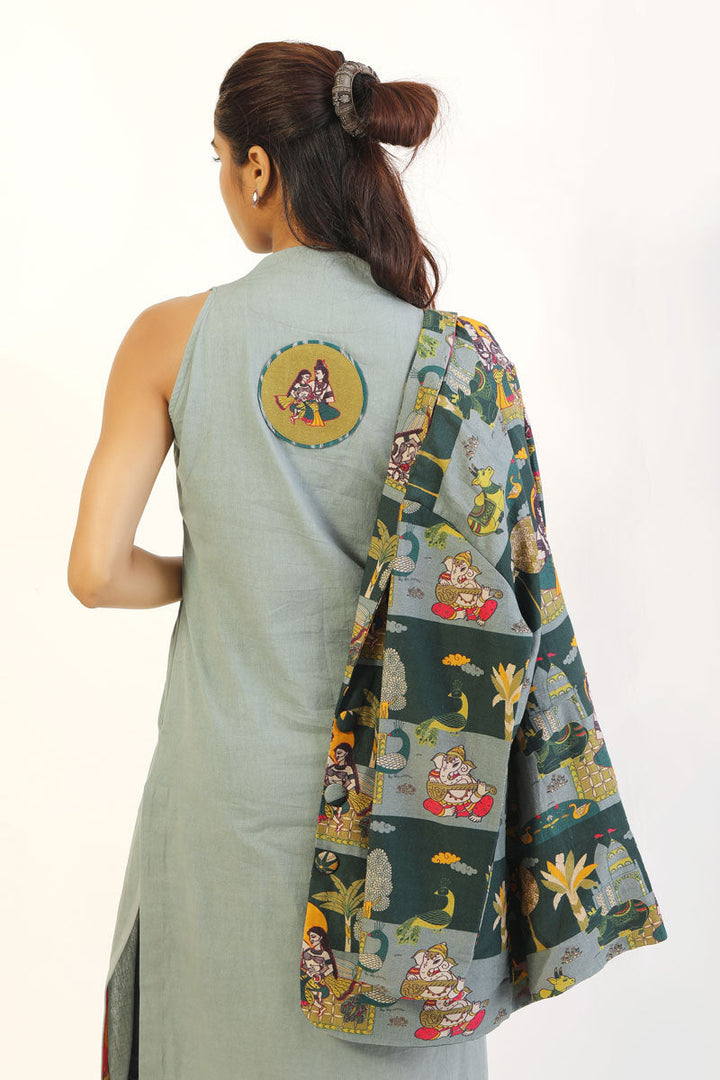 Ice Blue Kurti | SHOBITAM
