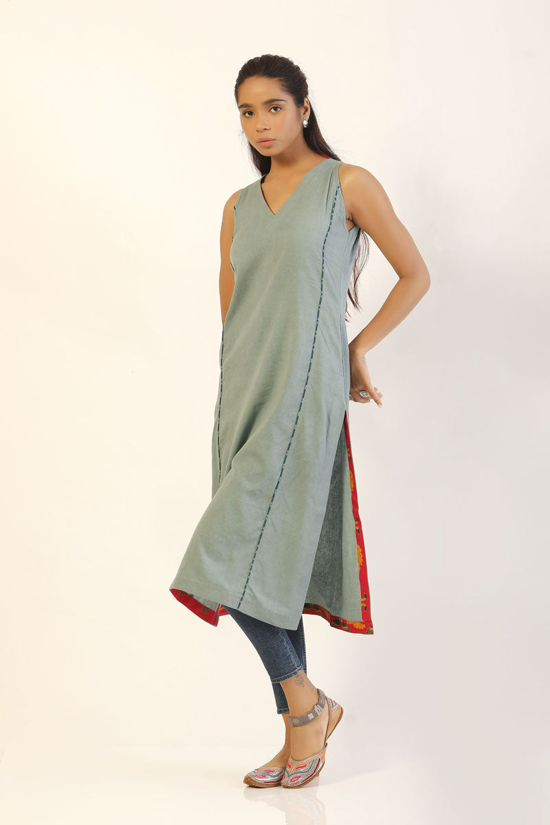 Ice Blue Kurti | SHOBITAM