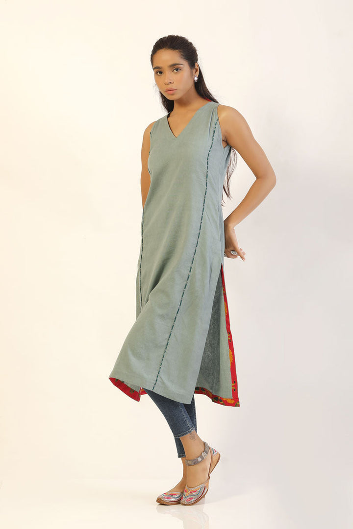 Ice Blue Kurti | SHOBITAM