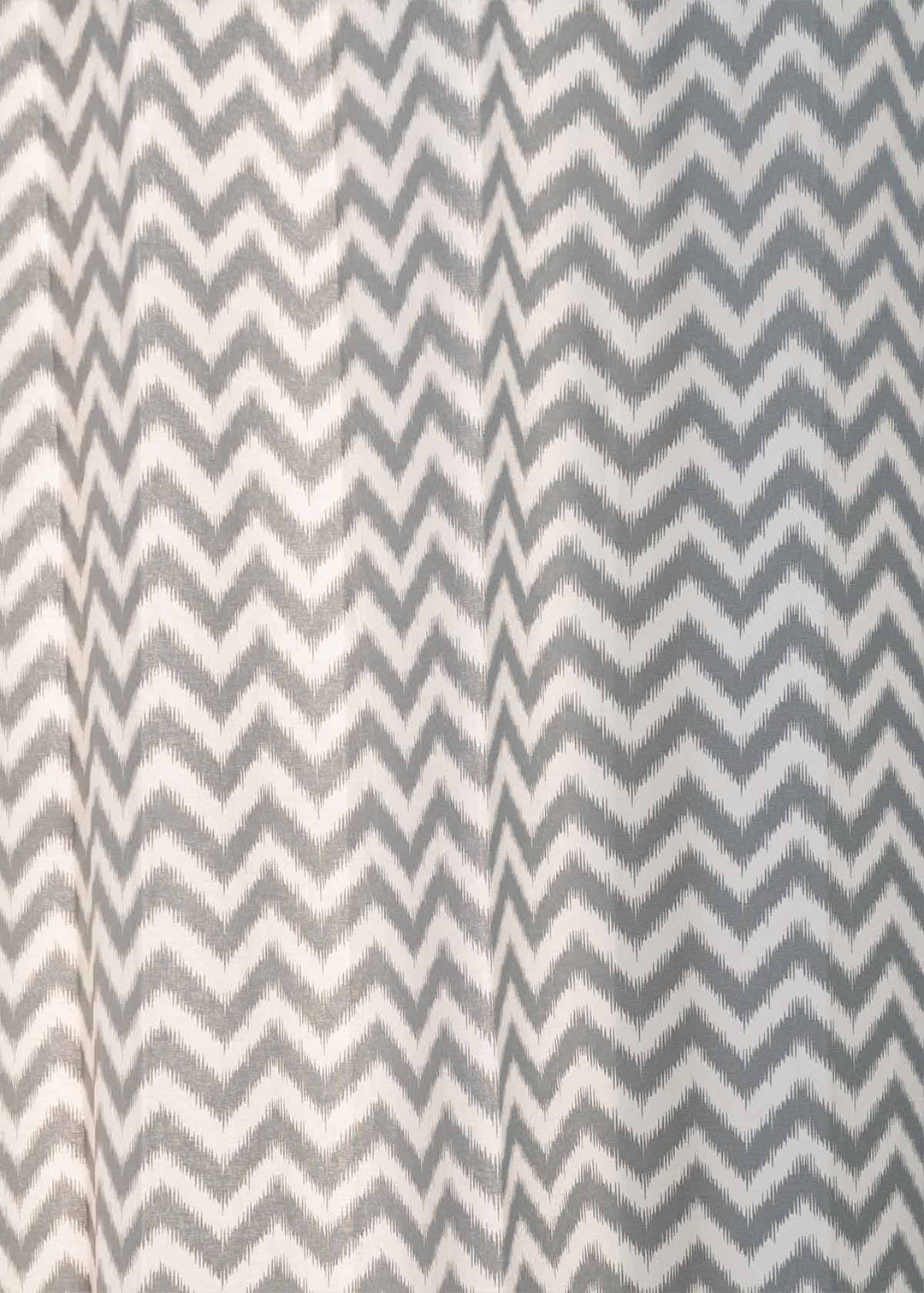 Ikat Chevron Grey 100% cotton geometric curtain for living room - Room darkening - Single Piece | SHOBITAM