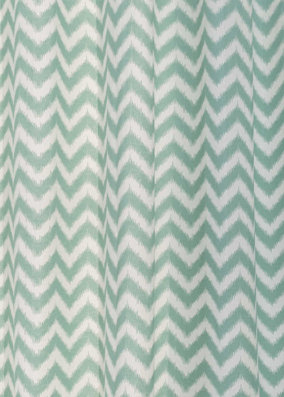 Ikat Chevron Nile Blue 100% cotton geometric curtain for living room - Room darkening - Single Piece | SHOBITAM