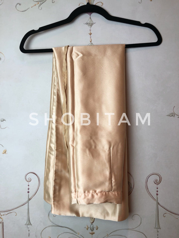 Premium Quality Muted Gold Satin Petticoat for saree, in standard size.