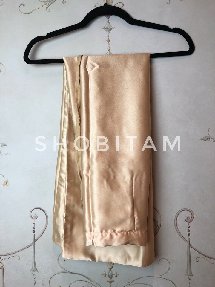 Premium Quality Muted Gold Satin Petticoat for saree, in standard size.