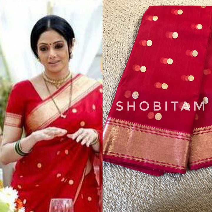 Chanderi Silk Saree | Original Sridevi Exclusive Saree I Bollywood Saree I Exquisite Statement Sari! Shobitam Sarees