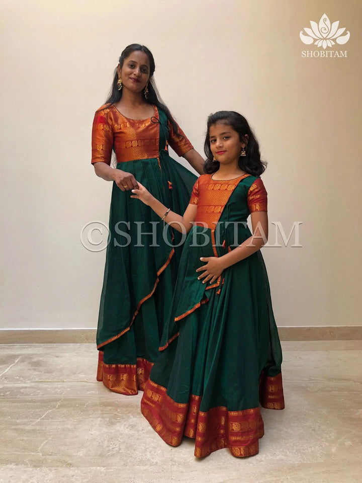 Made to Measure: Mother Daughter Gowns in Custom patterns and colors | SHOBITAM