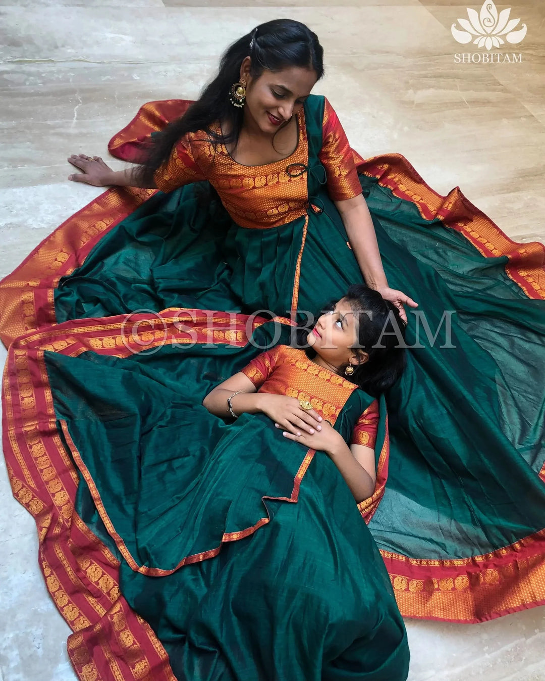 Made to Measure: Mother Daughter Gowns in Custom patterns and colors | SHOBITAM