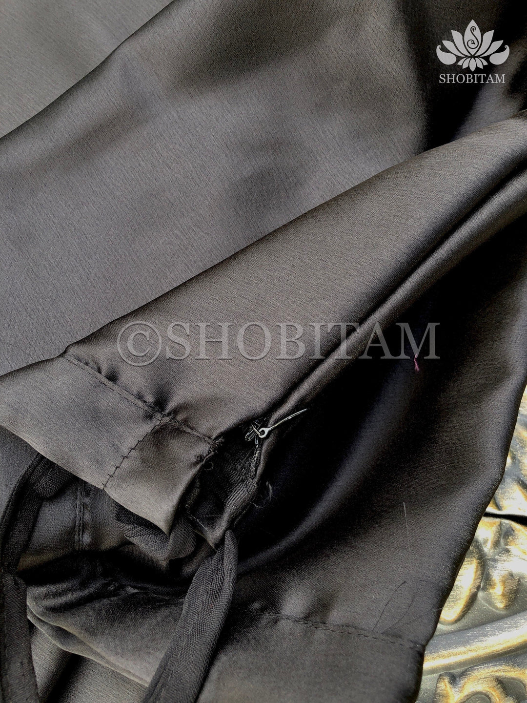 XL size Premium Quality black Satin Petticoat for saree | SHOBITAM