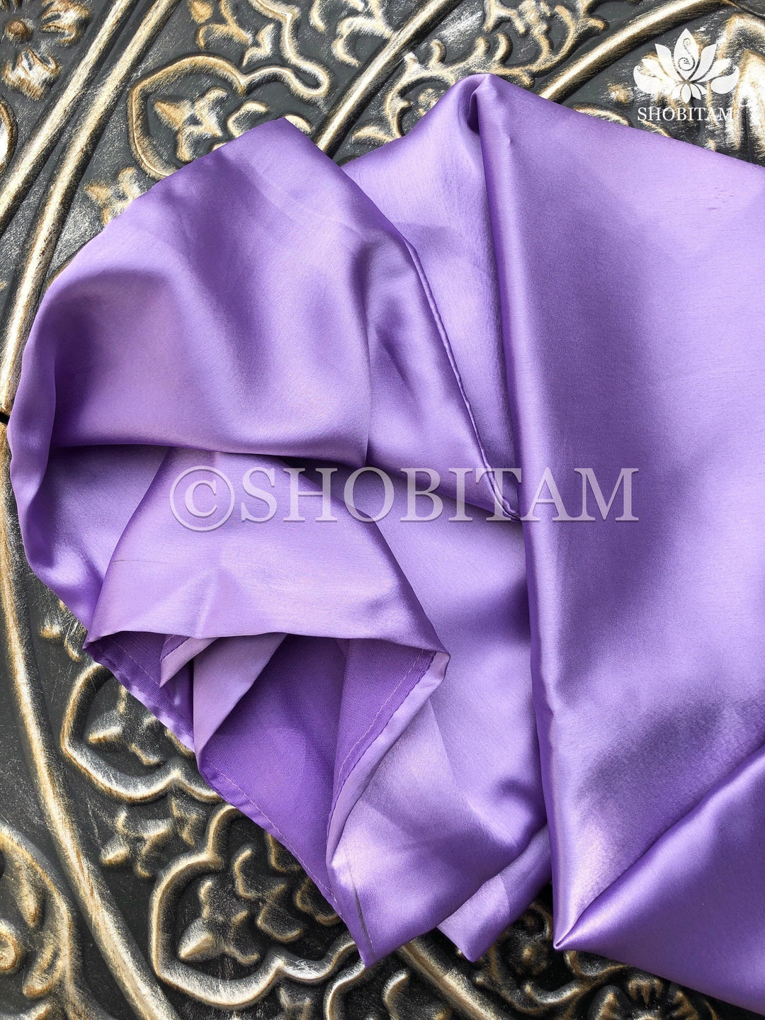 Premium Quality lilac Satin Petticoat for saree,medium size | SHOBITAM