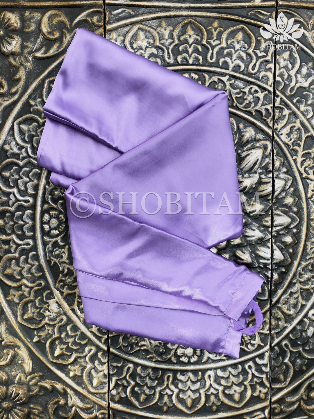 Premium Quality lilac Satin Petticoat for saree,medium size | SHOBITAM