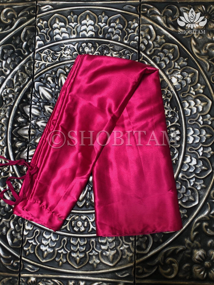 Fuchsia Pink Petticoat in Premium Satin, 2 Ply Petticoat, Standard Size