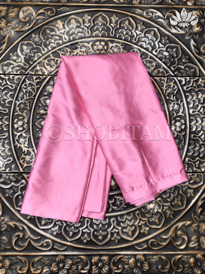 Premium Quality light pink Satin Petticoat for saree,medium size | SHOBITAM